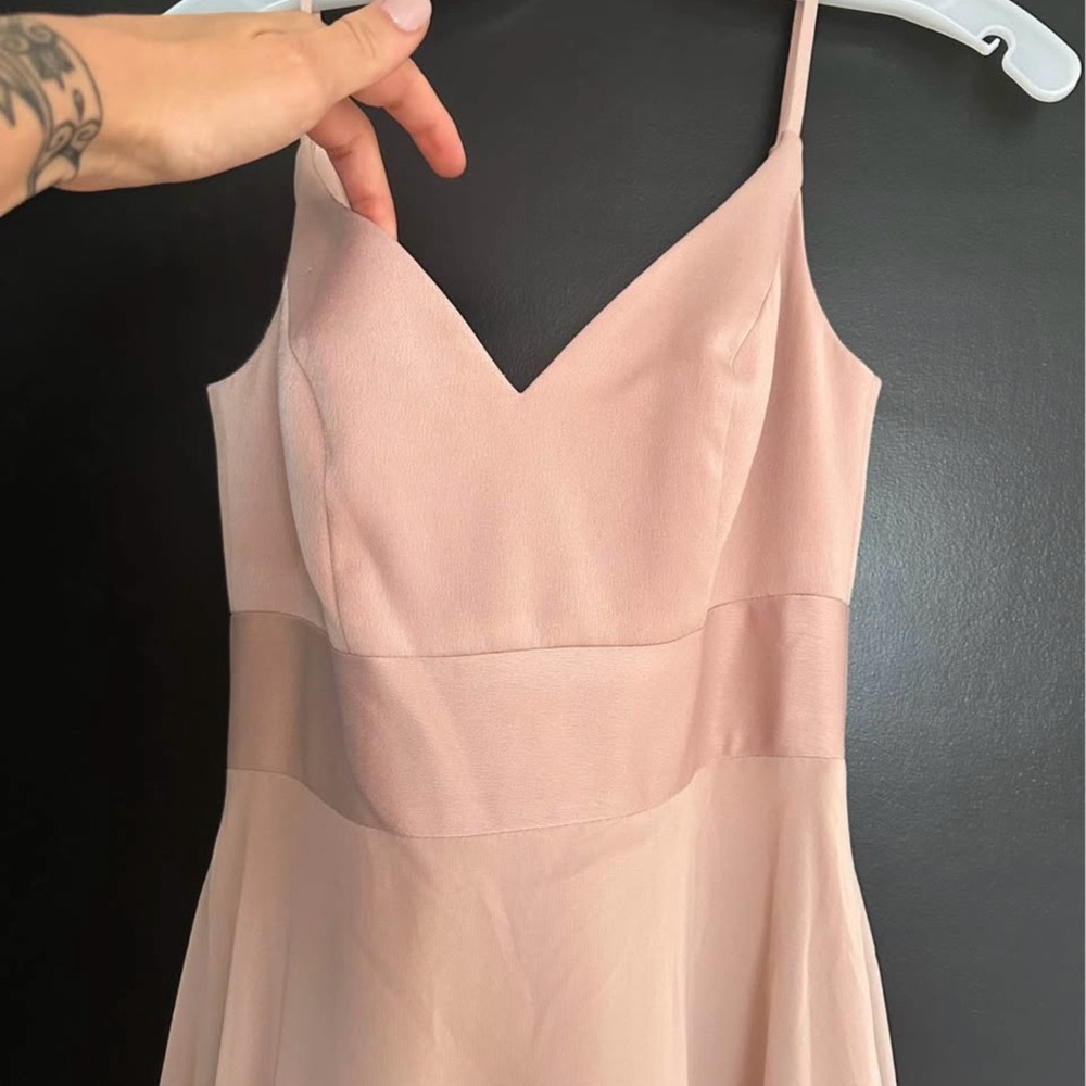 David's Bridal Blush Strapless Dress